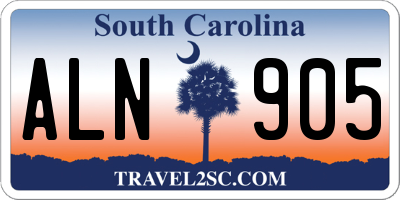 SC license plate ALN905