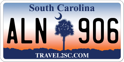 SC license plate ALN906
