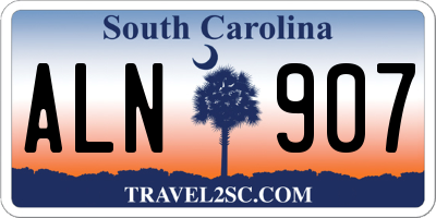 SC license plate ALN907