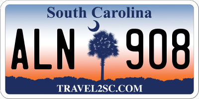 SC license plate ALN908