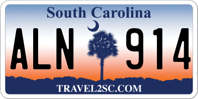 SC license plate ALN914