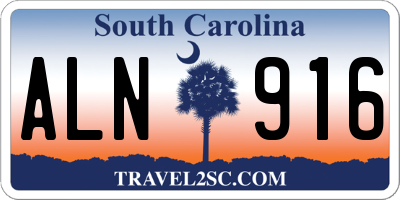 SC license plate ALN916