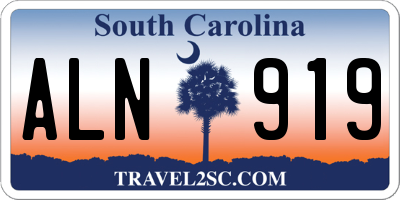 SC license plate ALN919