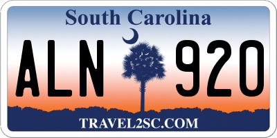 SC license plate ALN920