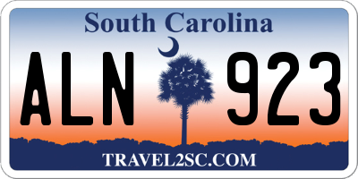 SC license plate ALN923