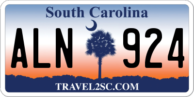 SC license plate ALN924