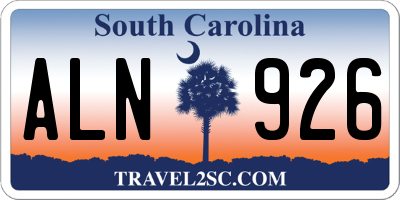 SC license plate ALN926