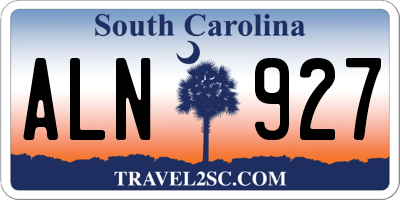 SC license plate ALN927