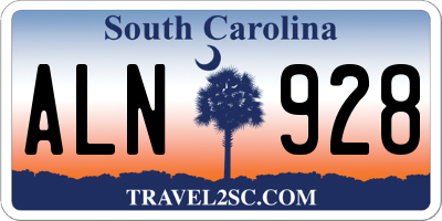 SC license plate ALN928