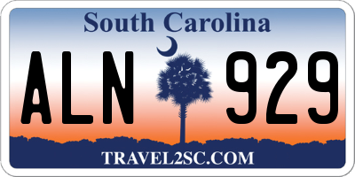 SC license plate ALN929