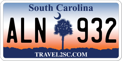 SC license plate ALN932