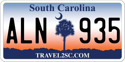 SC license plate ALN935