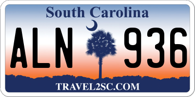 SC license plate ALN936