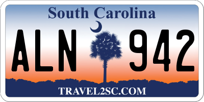 SC license plate ALN942