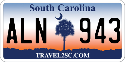 SC license plate ALN943