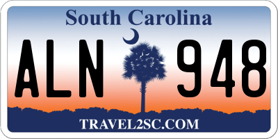 SC license plate ALN948