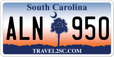 SC license plate ALN950