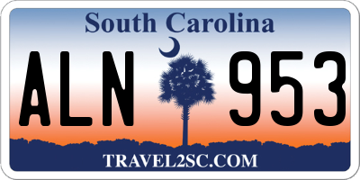 SC license plate ALN953
