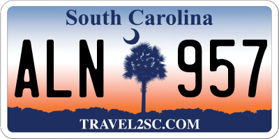 SC license plate ALN957