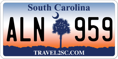 SC license plate ALN959