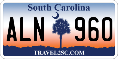SC license plate ALN960