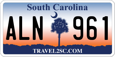 SC license plate ALN961
