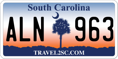 SC license plate ALN963