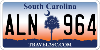 SC license plate ALN964