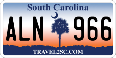 SC license plate ALN966