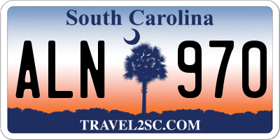 SC license plate ALN970