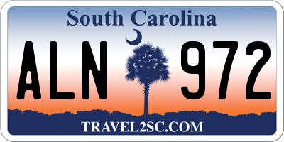 SC license plate ALN972