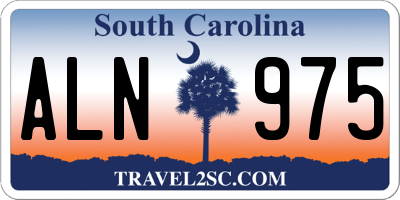 SC license plate ALN975