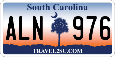 SC license plate ALN976