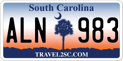 SC license plate ALN983
