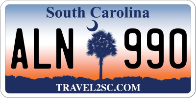 SC license plate ALN990