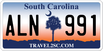 SC license plate ALN991