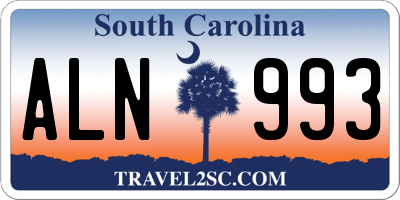SC license plate ALN993
