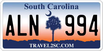 SC license plate ALN994