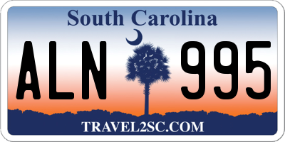 SC license plate ALN995