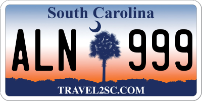 SC license plate ALN999
