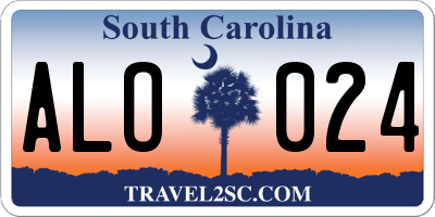 SC license plate ALO024