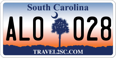 SC license plate ALO028