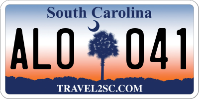SC license plate ALO041