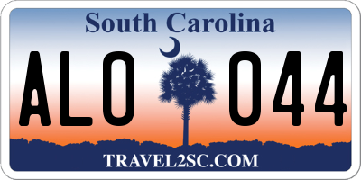 SC license plate ALO044