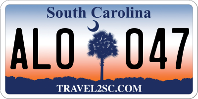 SC license plate ALO047
