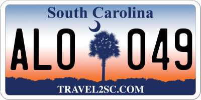 SC license plate ALO049