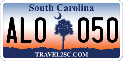 SC license plate ALO050