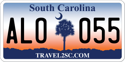 SC license plate ALO055
