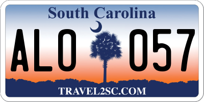 SC license plate ALO057