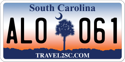 SC license plate ALO061